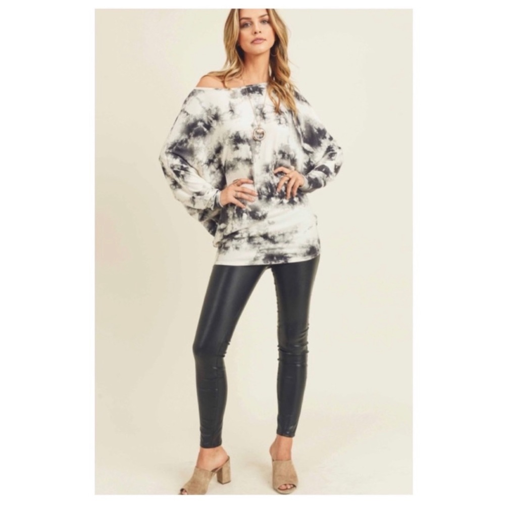 Soft Dolman Sleeve Tie Dye Women's Top - Picture 6 of 6